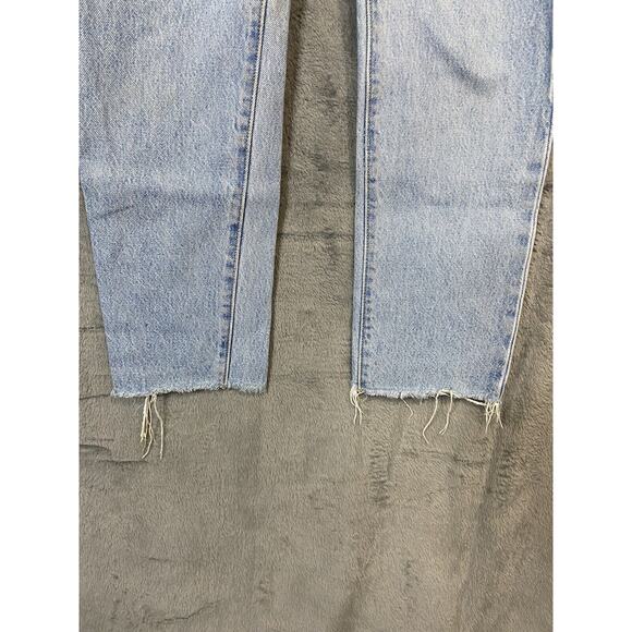 LEVI’S Premium Wedgie Straight Womens Size 25 Distressed Cut Off Ankle Y2K Drift - Picture 2 of 14